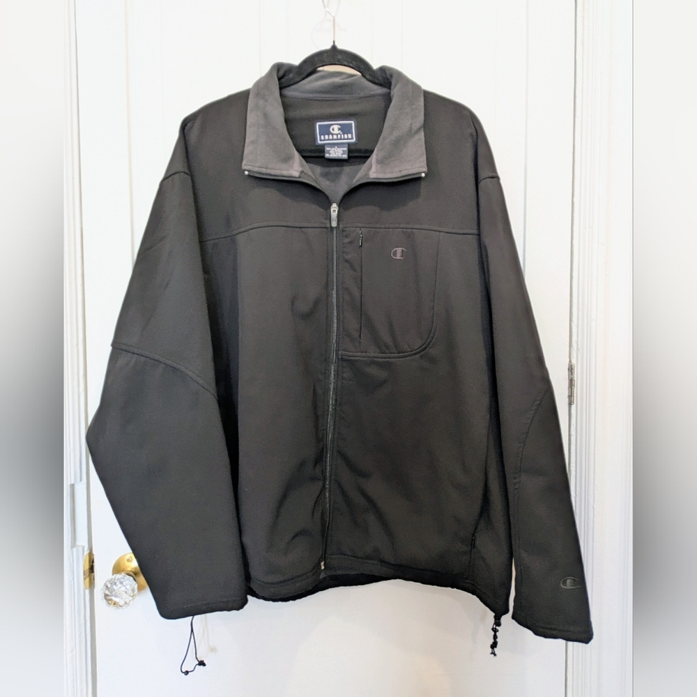 Champion Men's Black and Gray Performance Jacket | Large